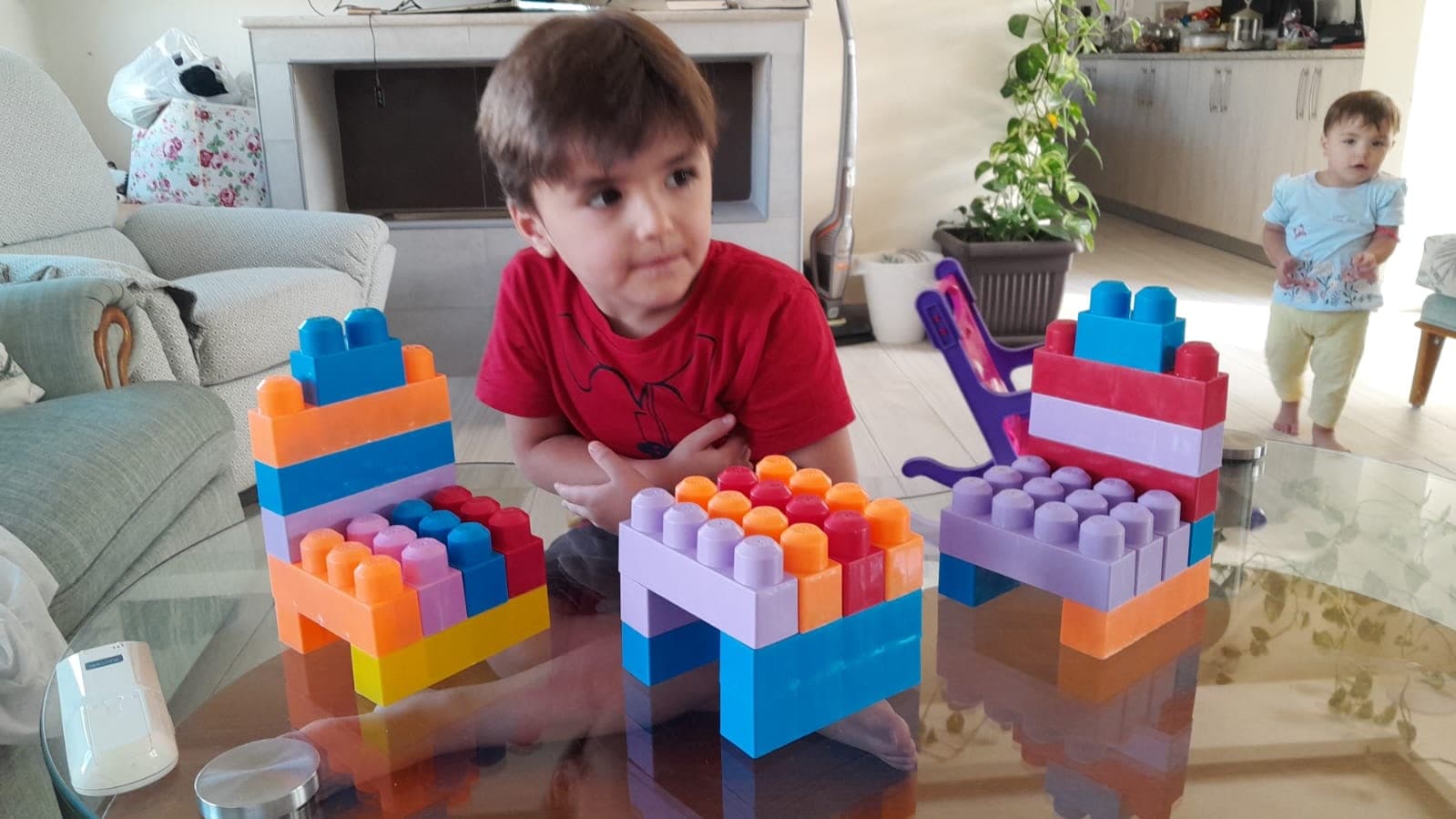 مكعبات بناء Masterblocks من البلاستيك الطري للأطفال 125 قطعة صنع في الأردن