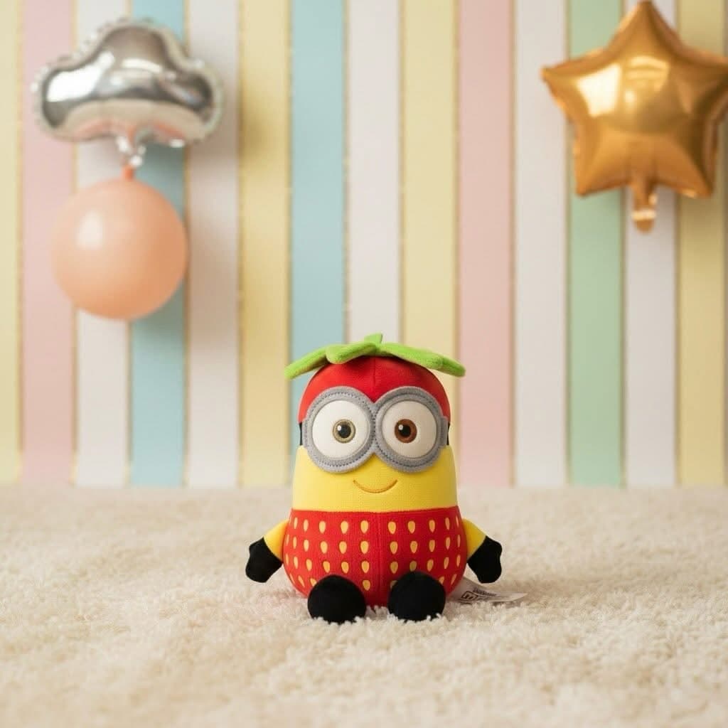 دمية Minions بوب بزي الفراولة أصلية جديدة