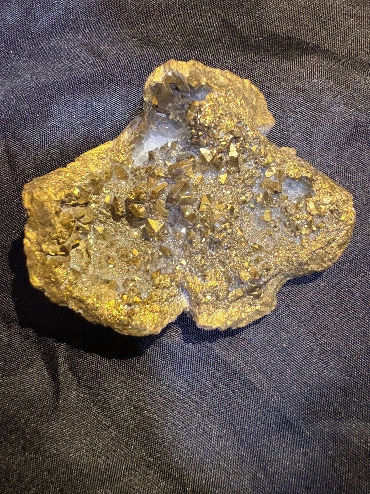 Natural Pyrite Mineral Specimen (Fool's Gold), Brassy Gold Lustre