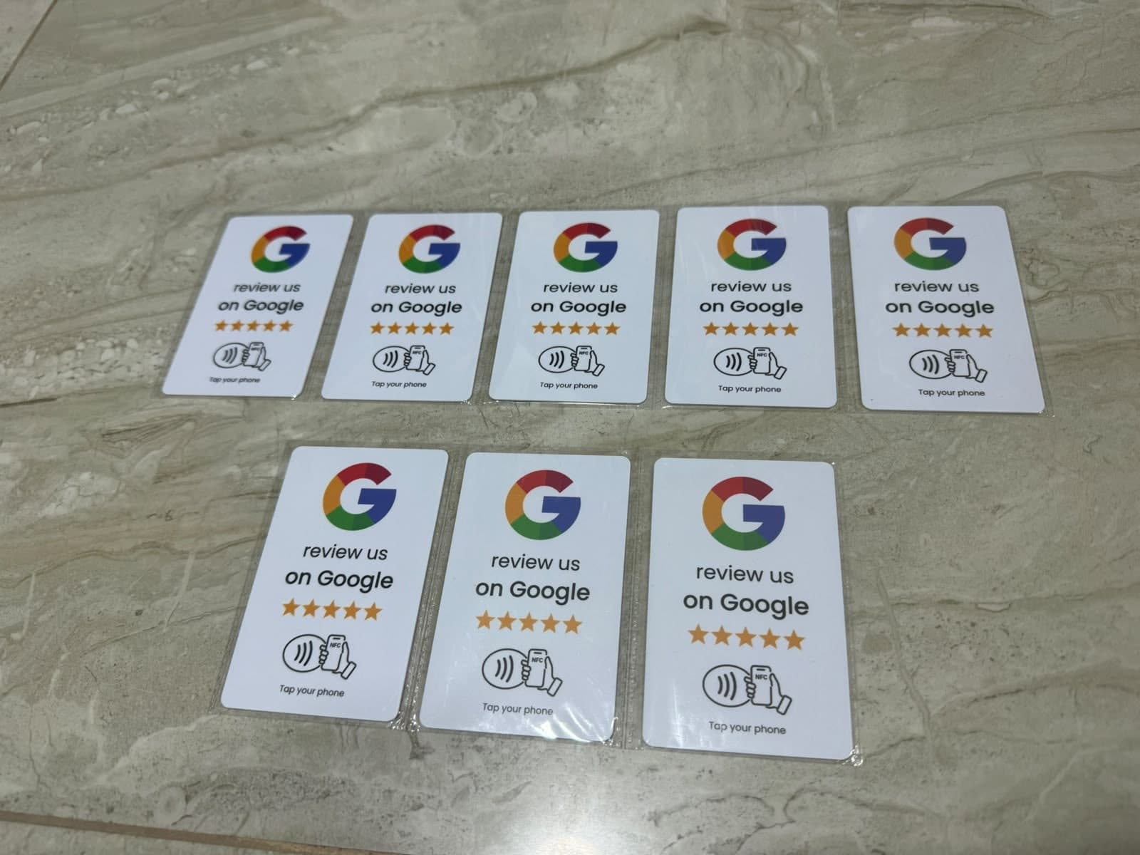 بطاقة nfc للتقييمات ع جوجل ماب 8 حبات مع بعض
